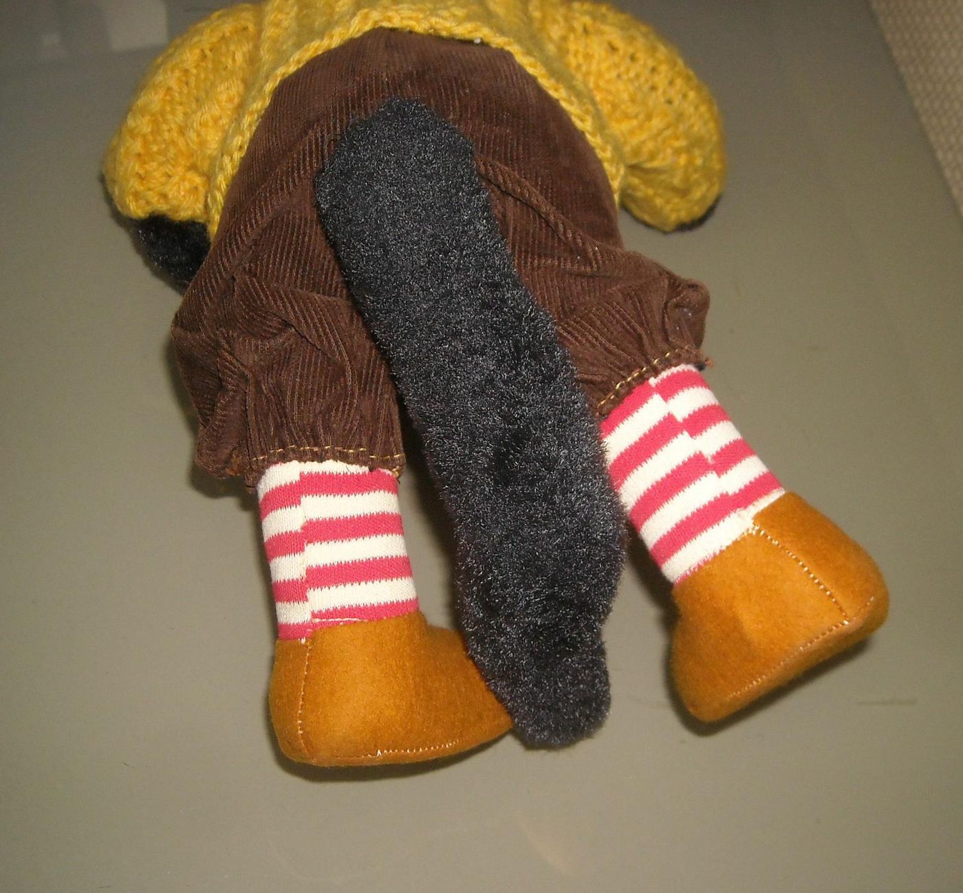 Pupazzo Gatto d'Epoca L. Gilli Milano Anni '50 Peluche Vestito