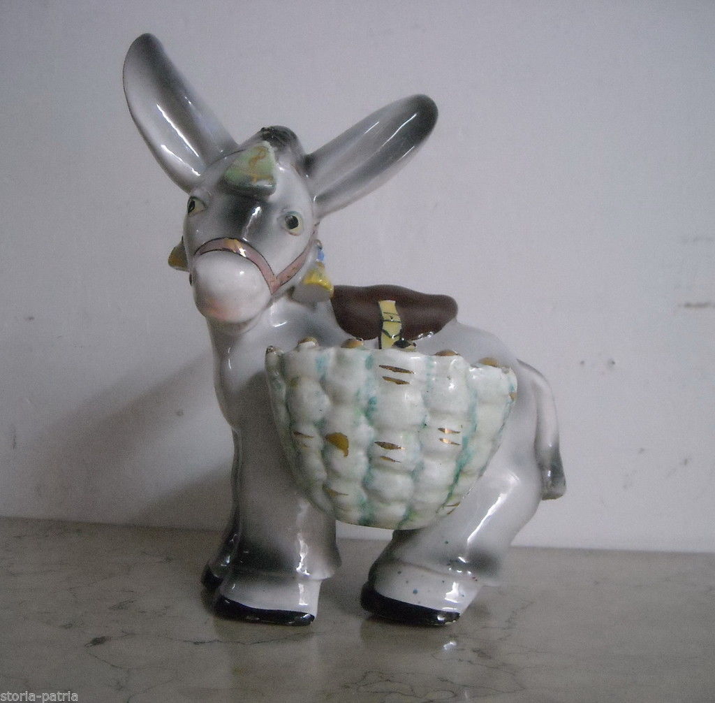 Scultura In Ceramica Di Asinello, Anni '30, Elsa Lagorio (attribuita), Italia