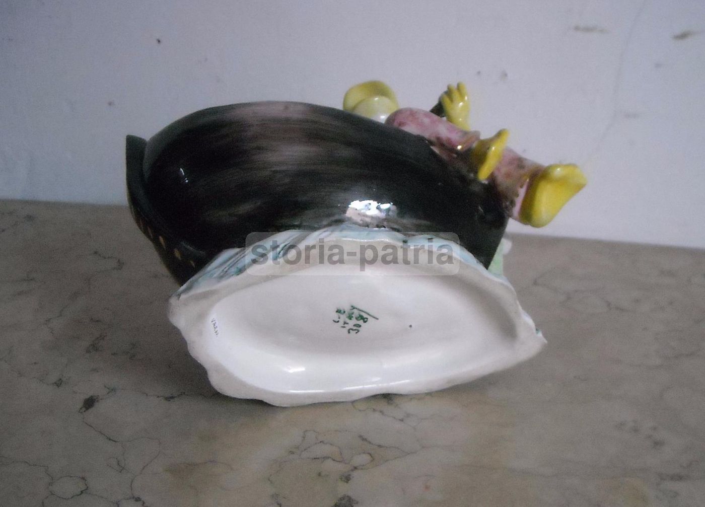 Soprammobile Ceramica Paperotto Pescatore Vintage Anni '900 Italia