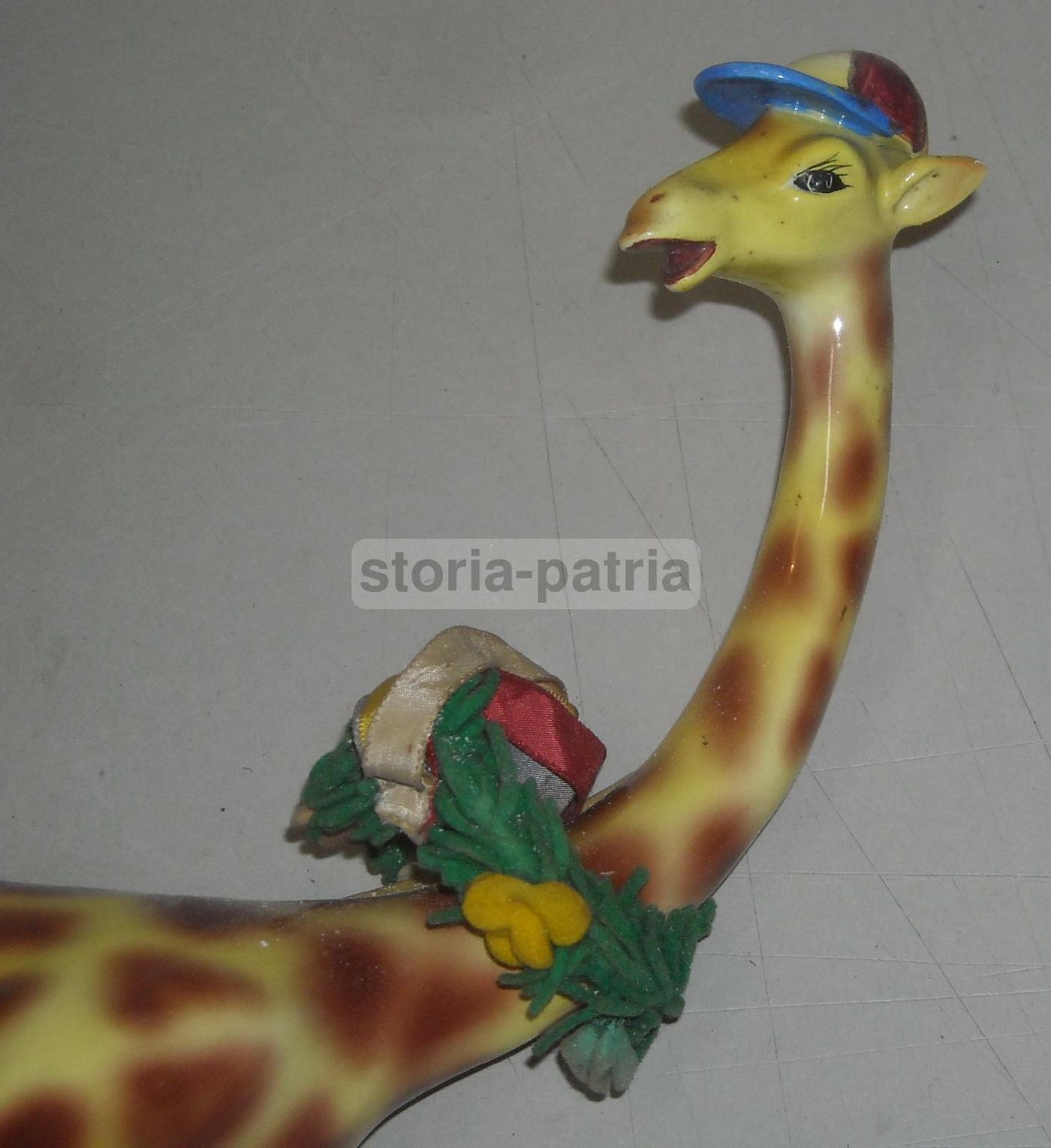 Scultura Giraffa In Ceramica Policroma, Metà Del XX Secolo