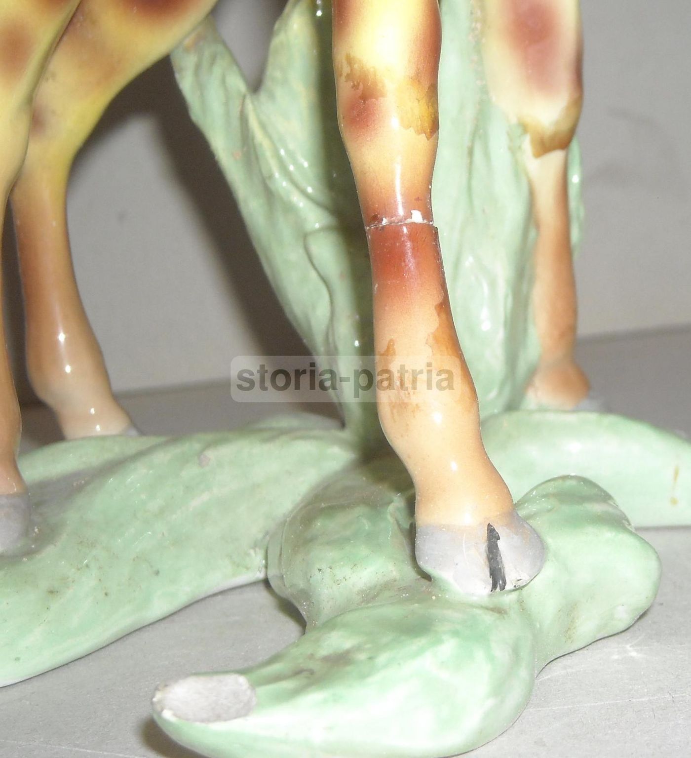 Scultura Giraffa In Ceramica Policroma, Metà Del XX Secolo