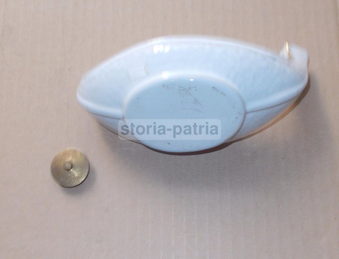 Lucerna In Porcellana Giubileo 2000 Con Decorazioni Dorate