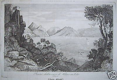 Ruine Della Casa Di Ulisse In Aito (Itaca), Incisione Di Segoni, XIX Secolo