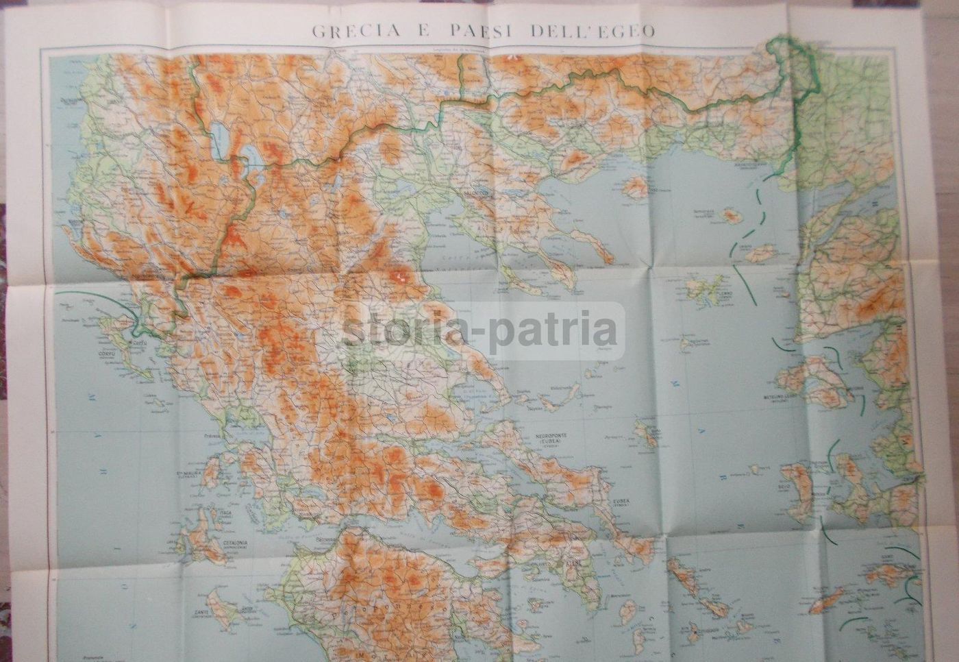 Mappa Grecia, Egeo, Creta E Rodi 1940   Istituto Geografico De Agostini