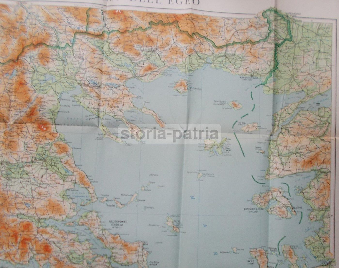 Mappa Grecia, Egeo, Creta E Rodi 1940   Istituto Geografico De Agostini