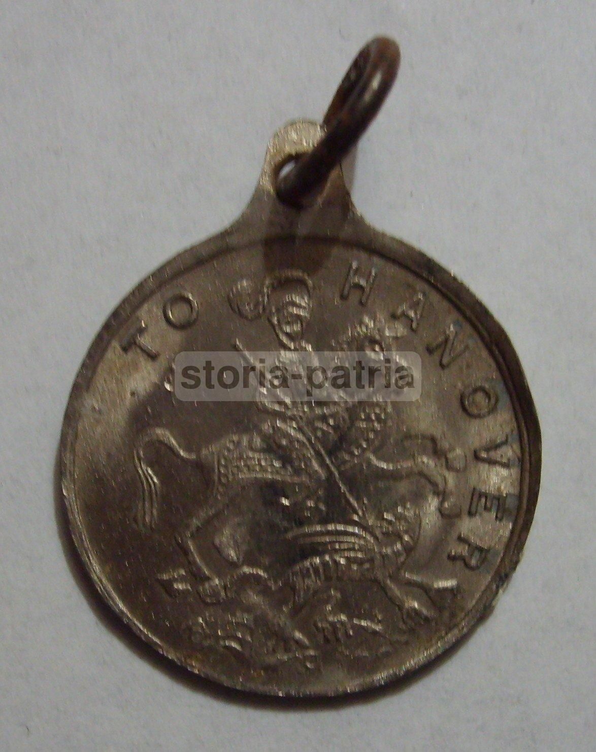 Medaglia Antica San Giorgio E Il Drago "To Hanover", Fine XIX   Inizio XX Secolo