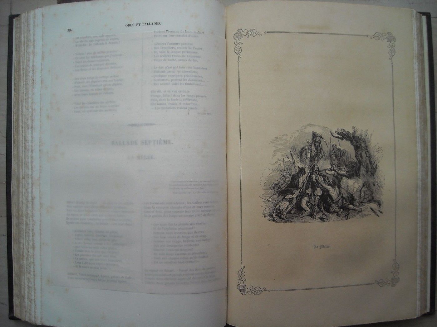 Victor Hugo: Oeuvres, Tomo II (1842). Legatura In Pelle, Illustrato, Teatro E Poesie