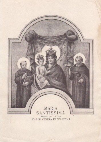 Icona Maria Santissima Spinetoli Marche Stampa Antica 1900