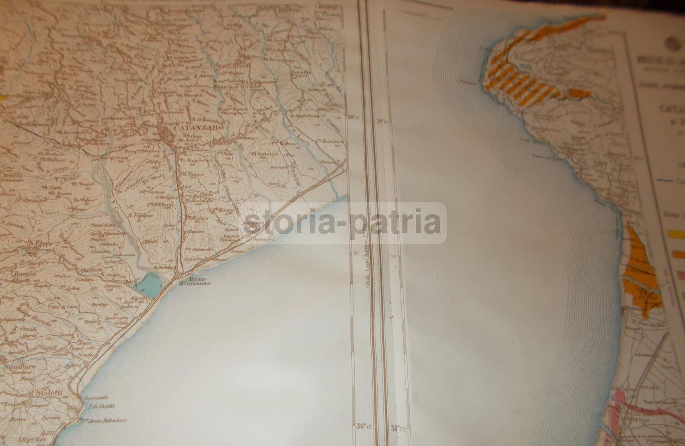 Mappa Idrogeologica Di Catanzaro, Palmi, Mesima E Petrace, Calabria (anni '40)