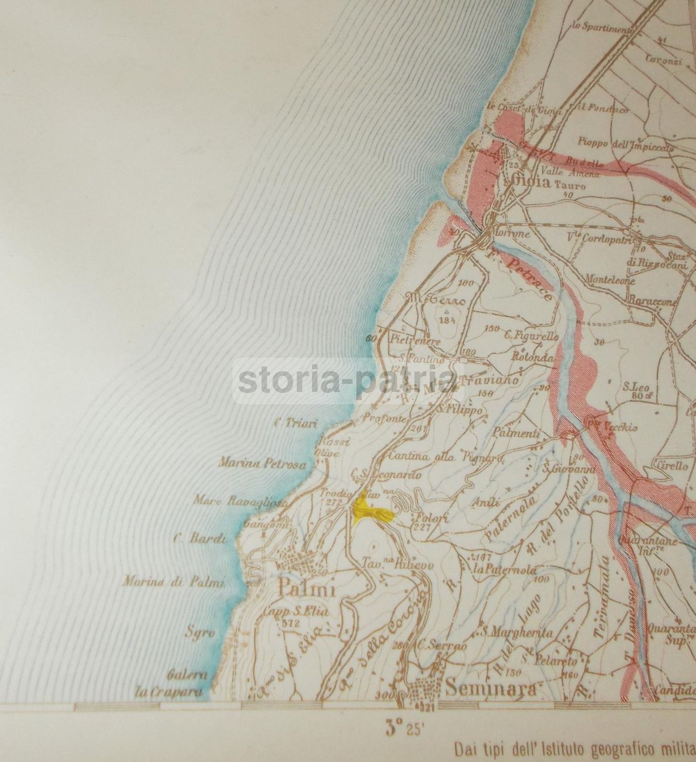 Mappa Idrogeologica Di Catanzaro, Palmi, Mesima E Petrace, Calabria (anni '40)