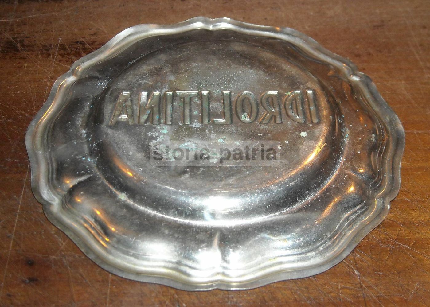 Vassoio Pubblicitario Idrolitina In Metallo, Circa 1930 1960