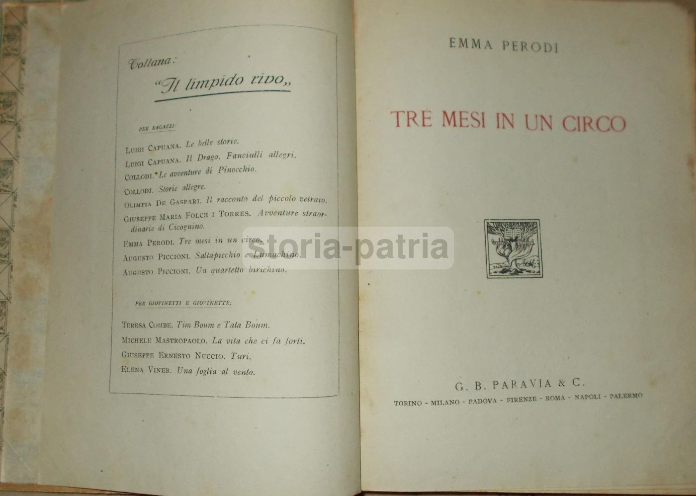 Tre Mesi In Un Circo Di Emma Parodi Illustrato Da Carlo Nicco, 1945
