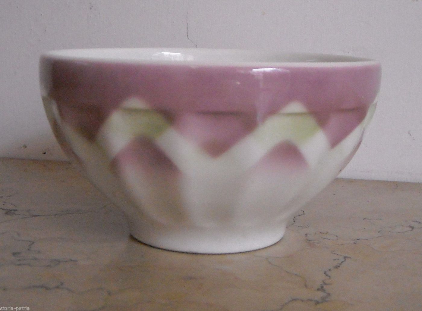 Tazza In Ceramica Imola, Anni '30, Decorazione Aerografo Futurista