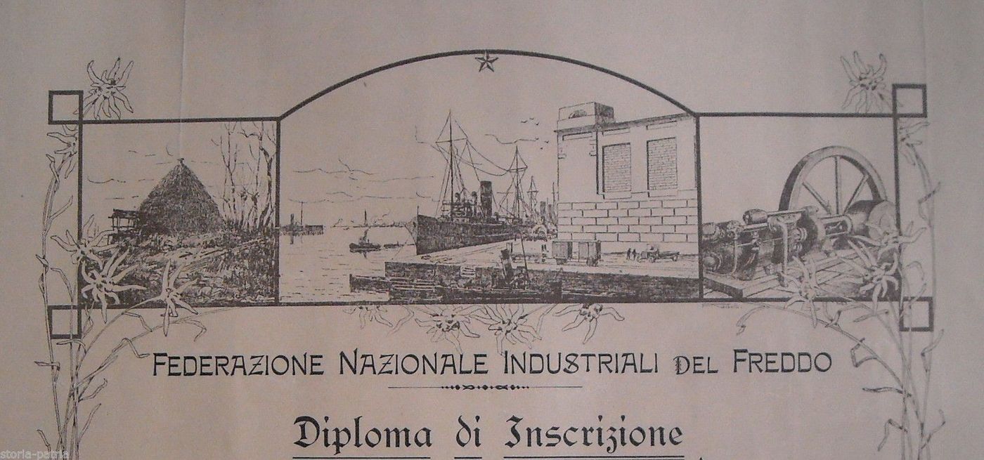Diploma Federazione Nazionale Industriali Del Freddo, Milano 1925