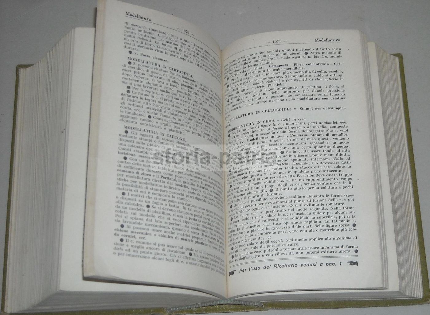Nuovo Ricettario Industriale Valerio 1931 Hoepli Enciclopedia