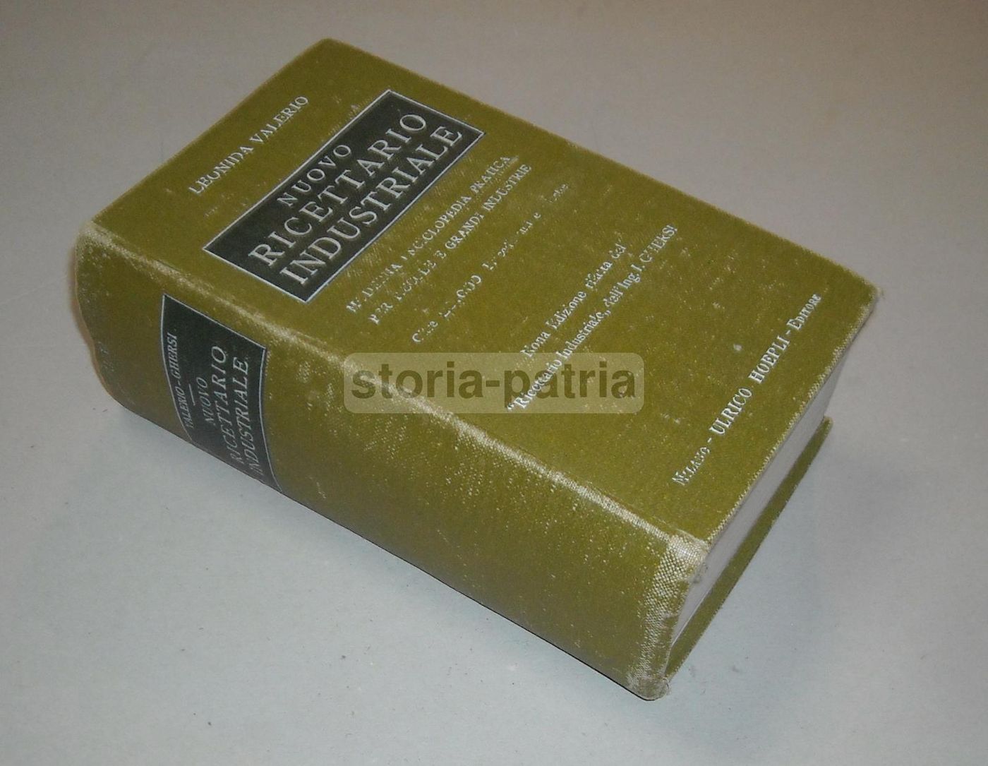 Nuovo Ricettario Industriale Valerio 1931 Hoepli Enciclopedia