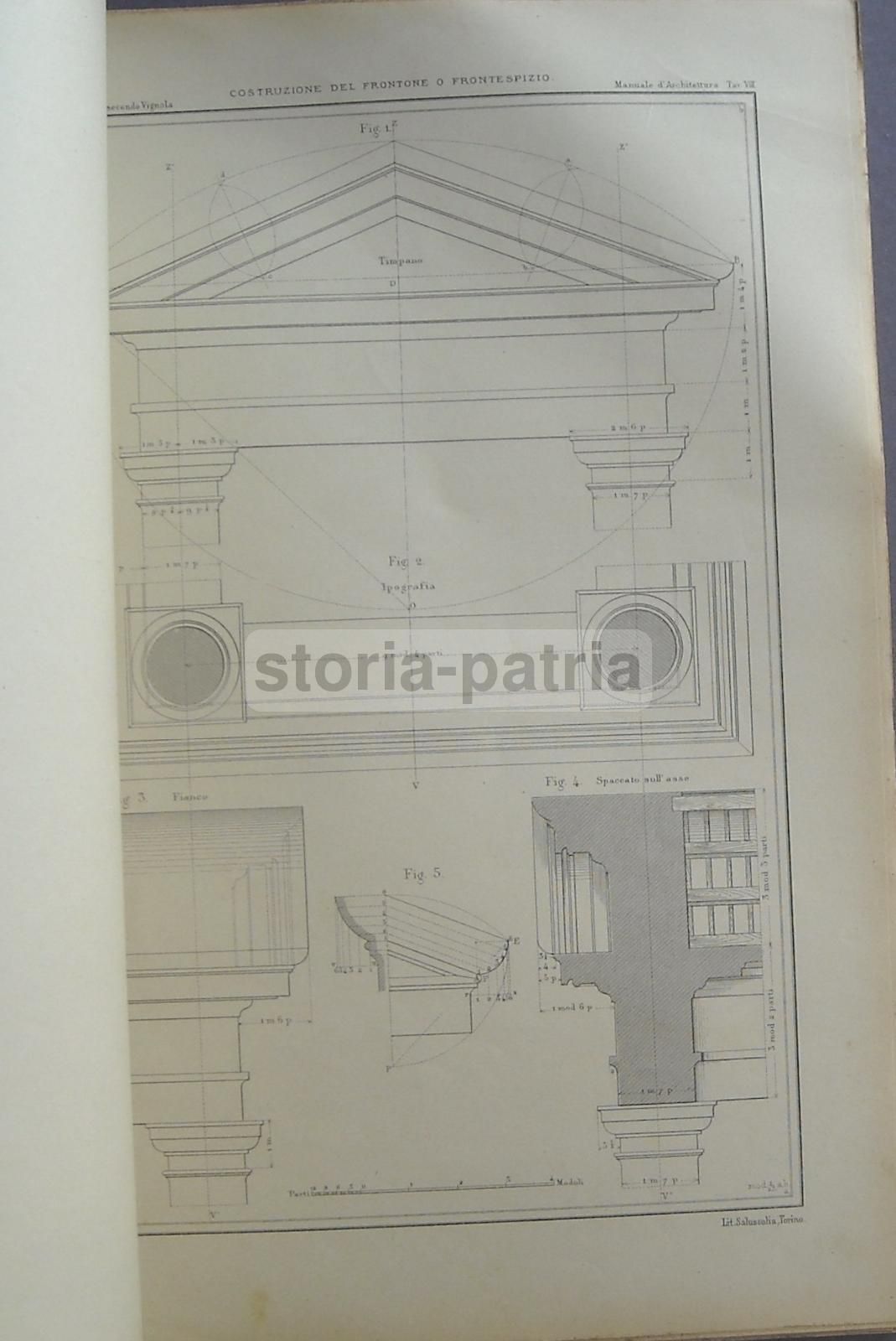 I Cinque Ordini Del Vignola Ossia Manuale Di Disegno Architettonico (1925)