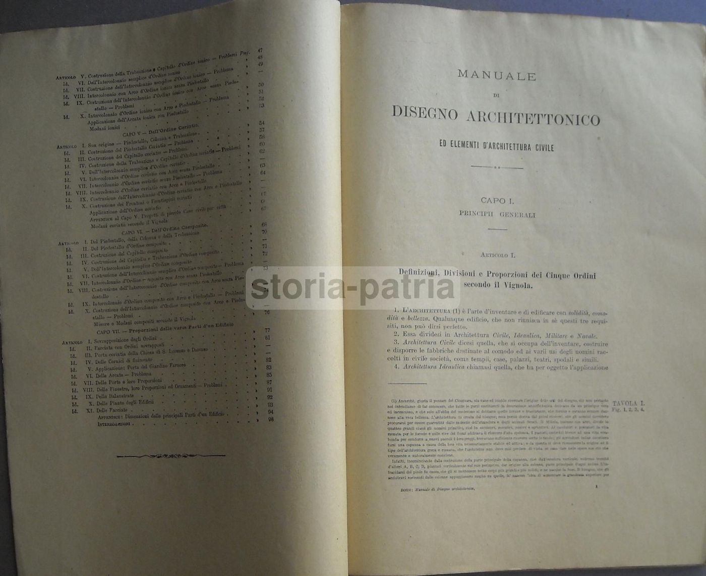 I Cinque Ordini Del Vignola Ossia Manuale Di Disegno Architettonico (1925)