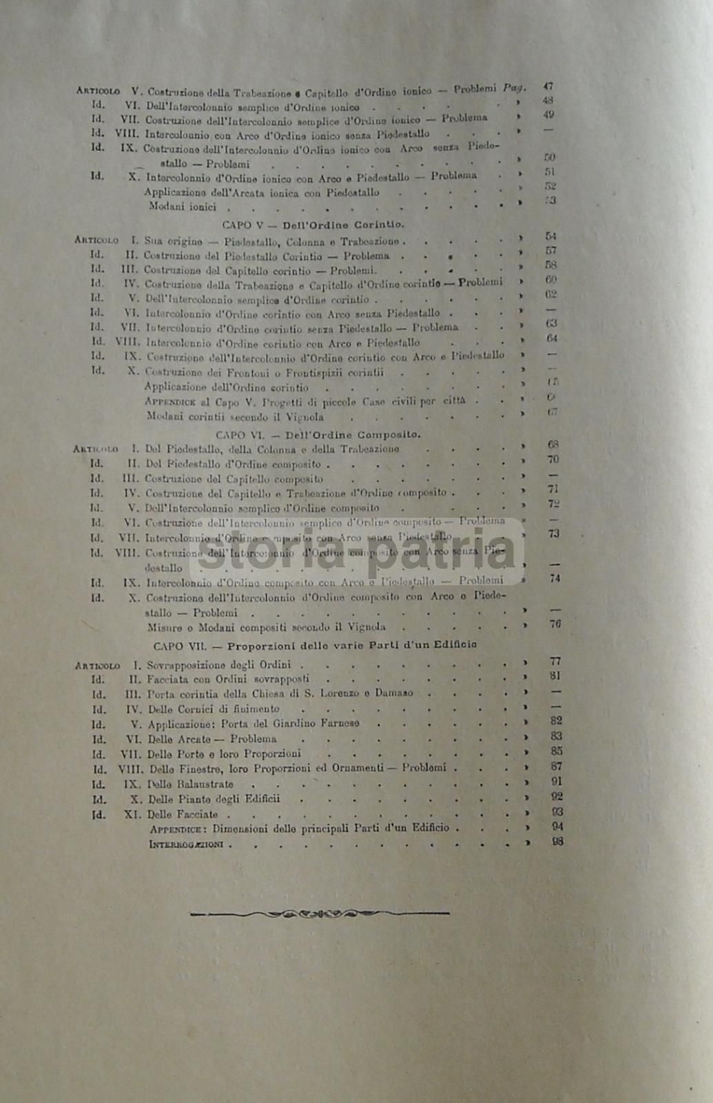 I Cinque Ordini Del Vignola Ossia Manuale Di Disegno Architettonico (1925)