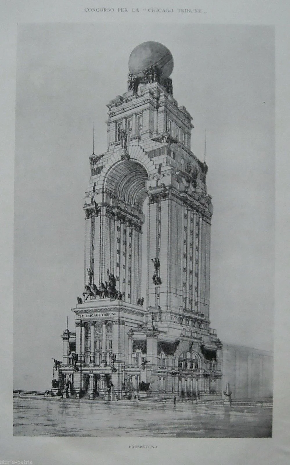 Chicago Tribune Project by Architect Saverio Dioguardi, 1920s