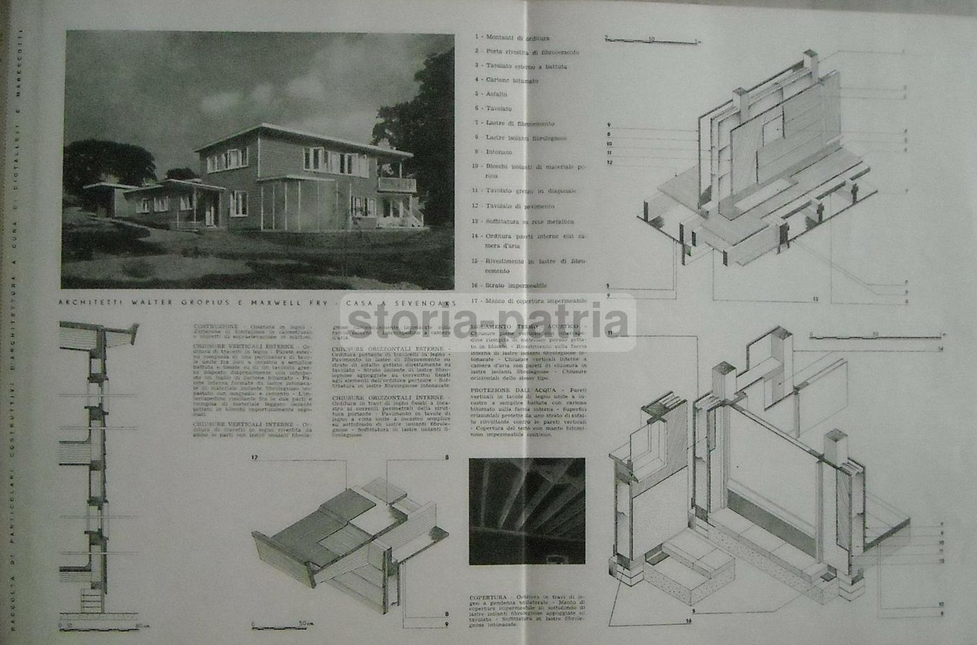 Stampa Casa Sevenoaks Gropius Maxwell Fry 1942 Architettura