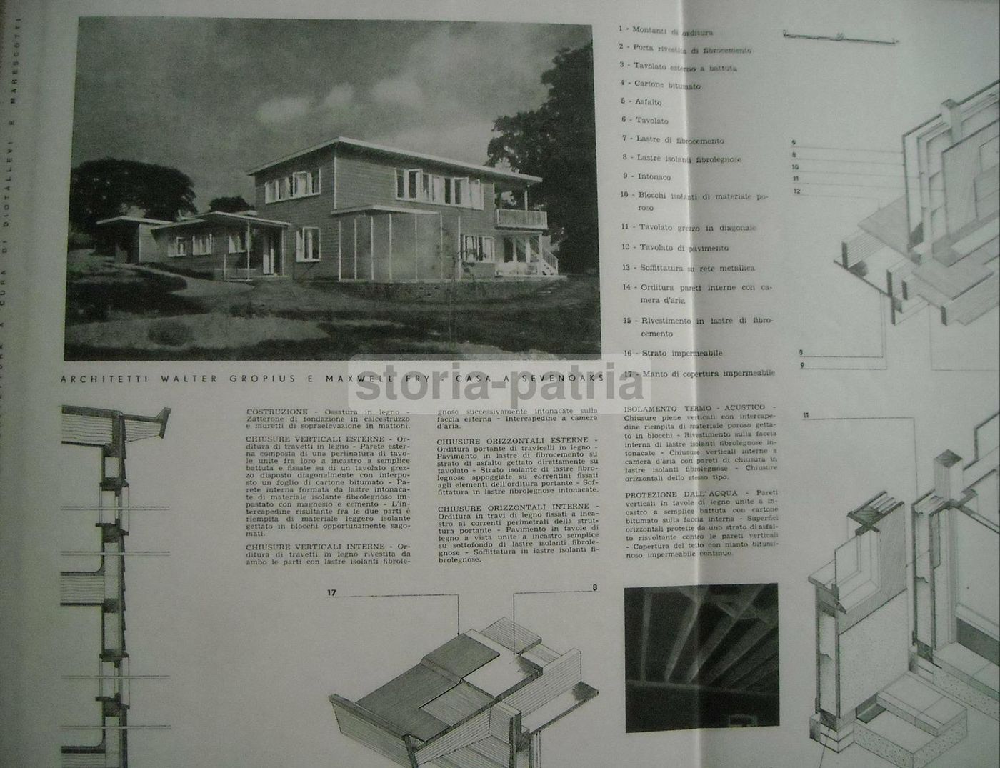Stampa Casa Sevenoaks Gropius Maxwell Fry 1942 Architettura