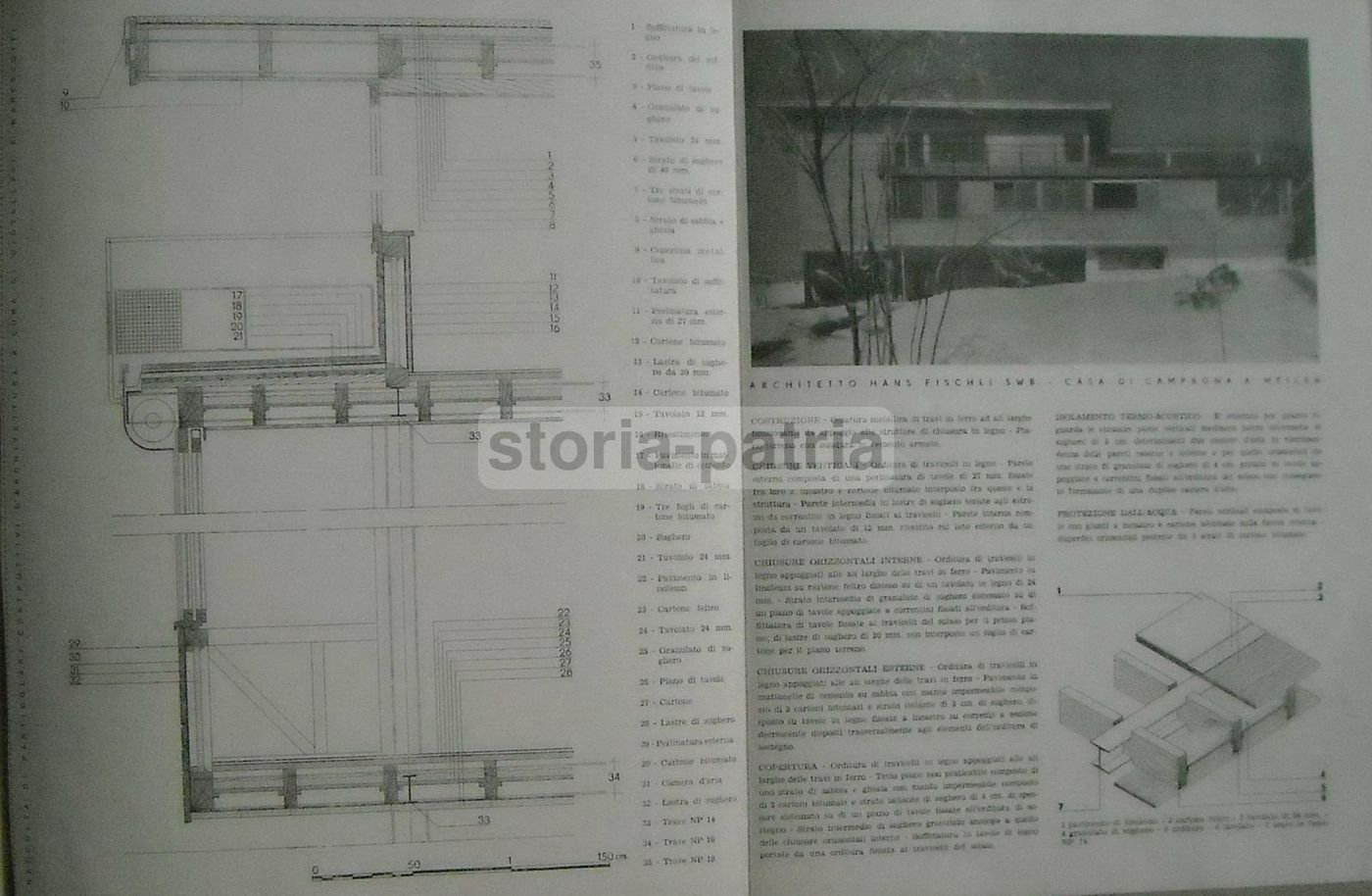 Casa Di Campagna A Meilen, Hans Fischli, 1942. Stampa d'Architettura