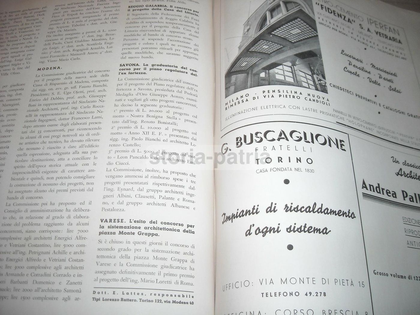 Architettura Italiana 1934: Sede Reale Mutua Torino, Melis E Bernocco