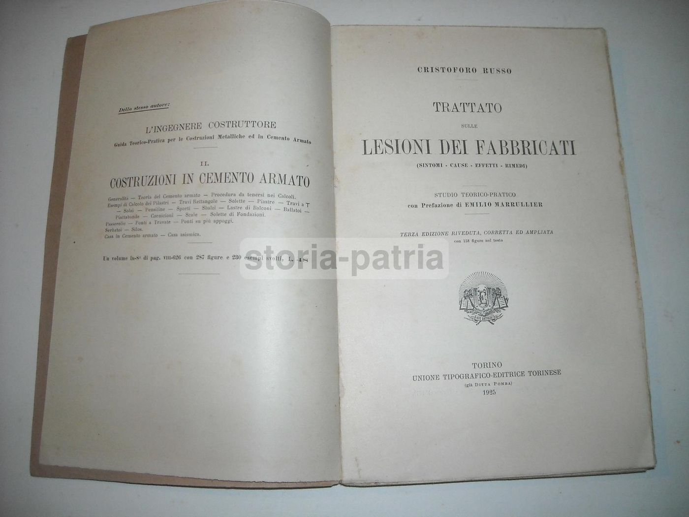 Le Lesioni Dei Fabbricati Di Cristoforo Russo, UTET Torino 1925