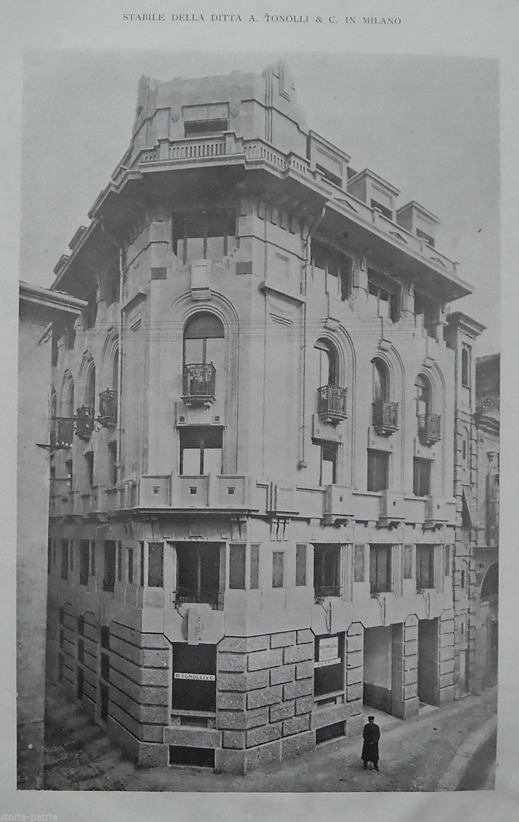 Palazzo Tonolli Milano, Progetto Dell'Ing. Angelo Chieppa, Architettura Anni '20