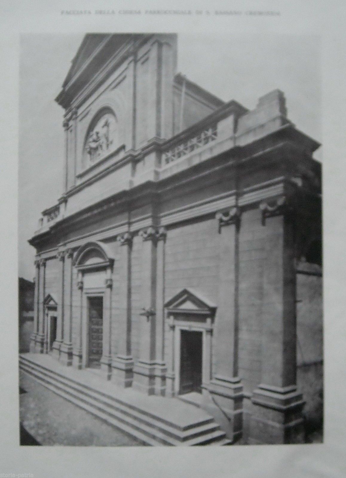 Chiesa Di San Bassano Cremonese, Prospettiva Di Abramo Aresi, Stampa Anni '20