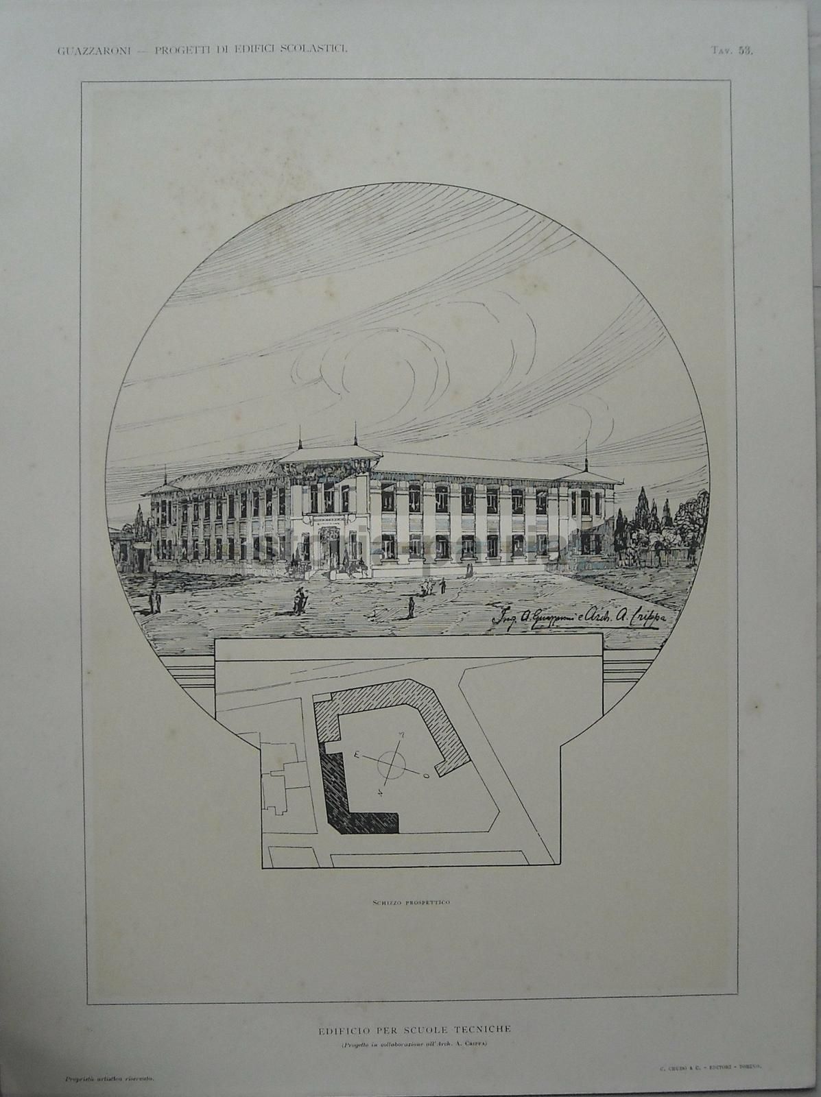 Progetti Di Edifici Scolastici: 60 Tavole, Angelo Guazzaroni, Torino, Circa 1920