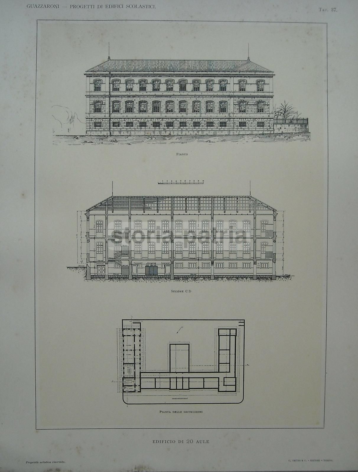 Progetti Di Edifici Scolastici: 60 Tavole, Angelo Guazzaroni, Torino, Circa 1920