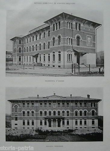 Scuole Comunali Di Castell'Arquato   Progetto Guido Tirelli, 1920 Circa