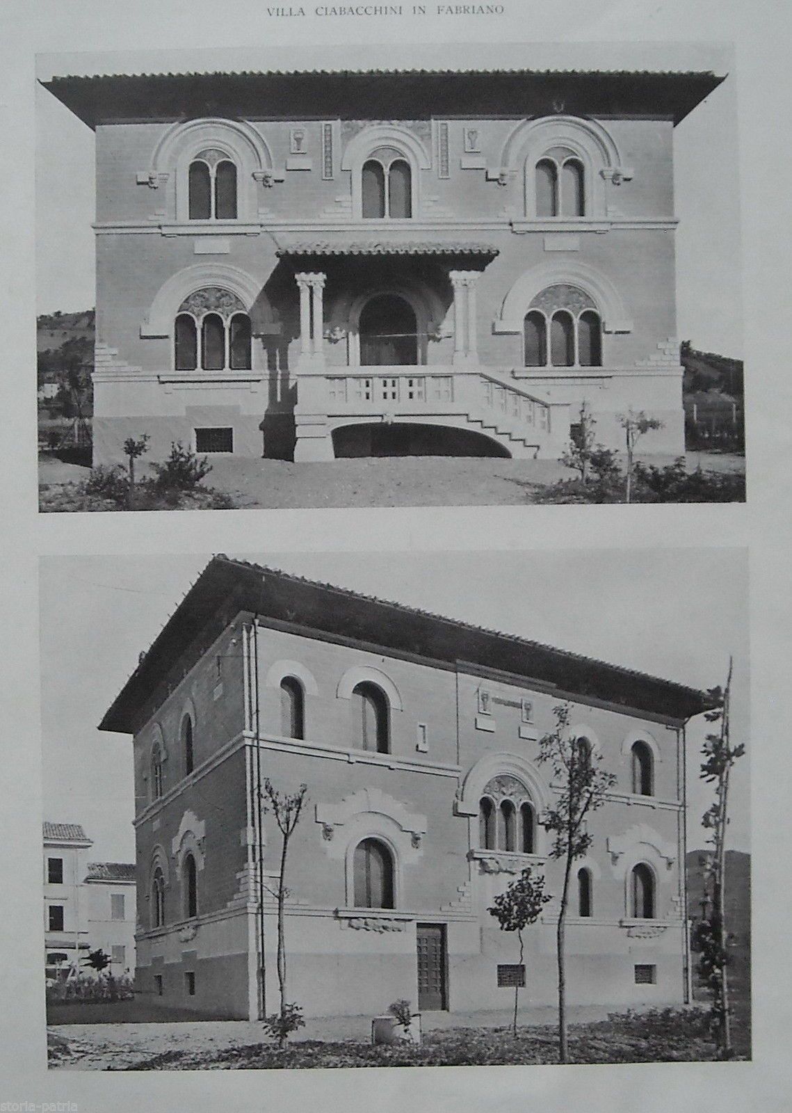 Villa Ciabacchini, Fabriano: Progetto Dell'Architetto Giulio Meloni. Stampa Antica, Anni '20