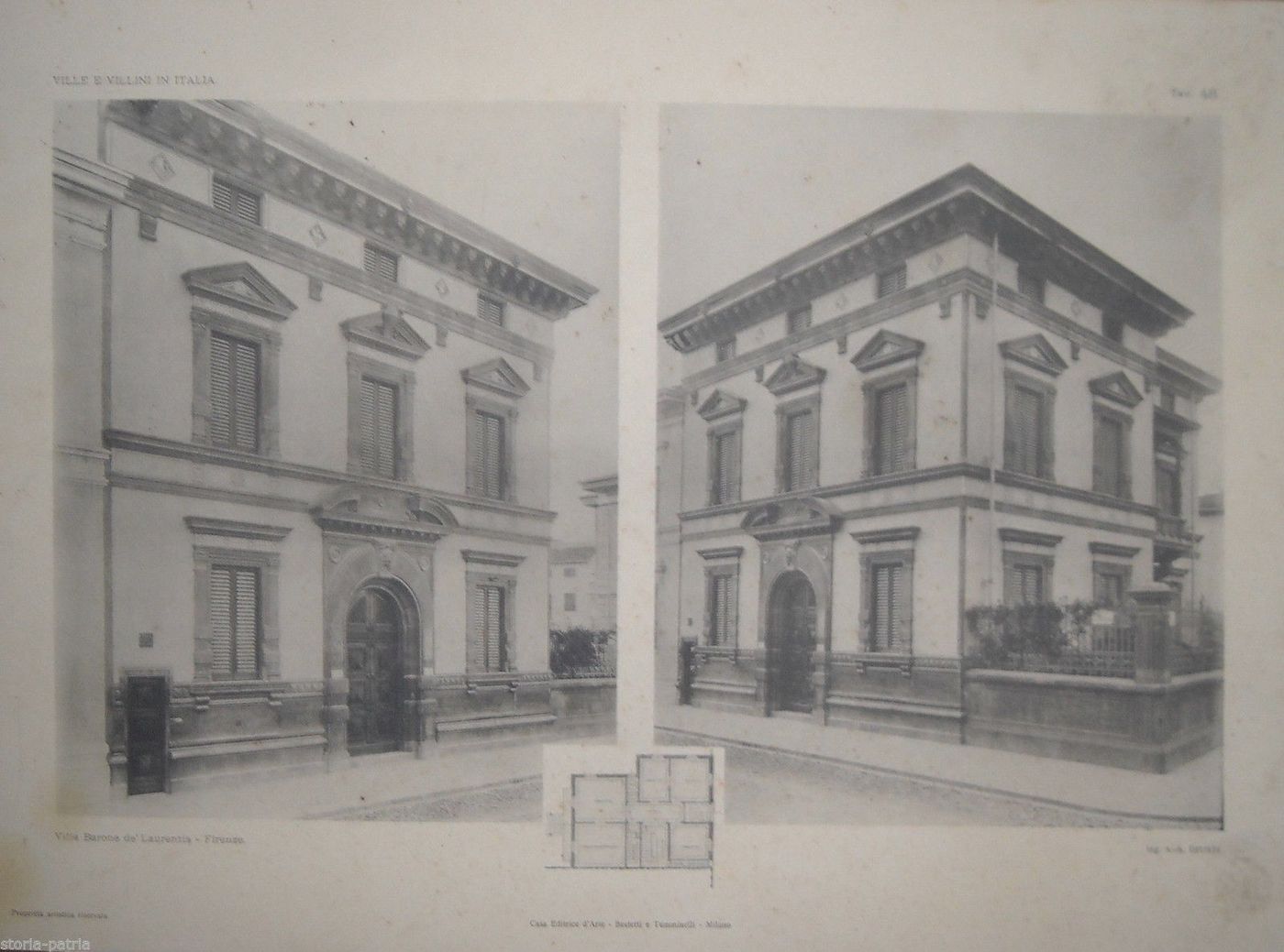 Villa Barone De Laurentiis Firenze: Stampa Architettonica, Anni '20