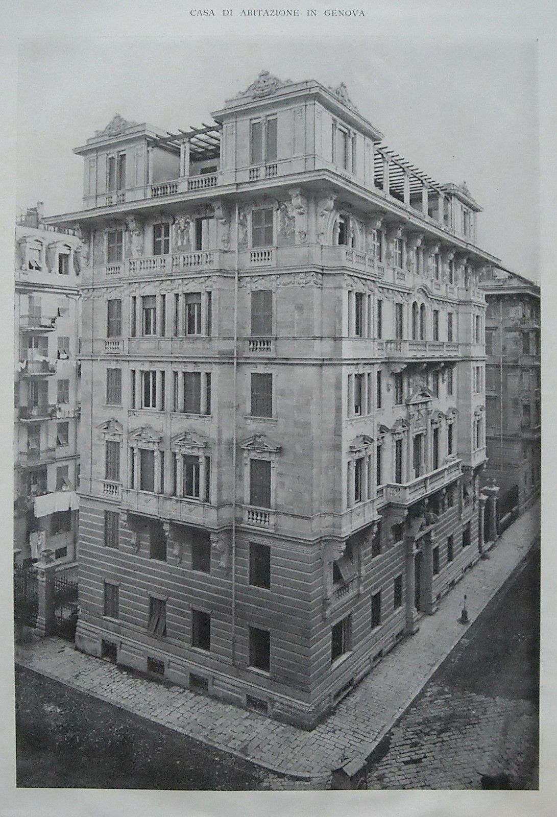 Progetto Palazzo Genova, Ing. Sanguineti Architettura Anni '20