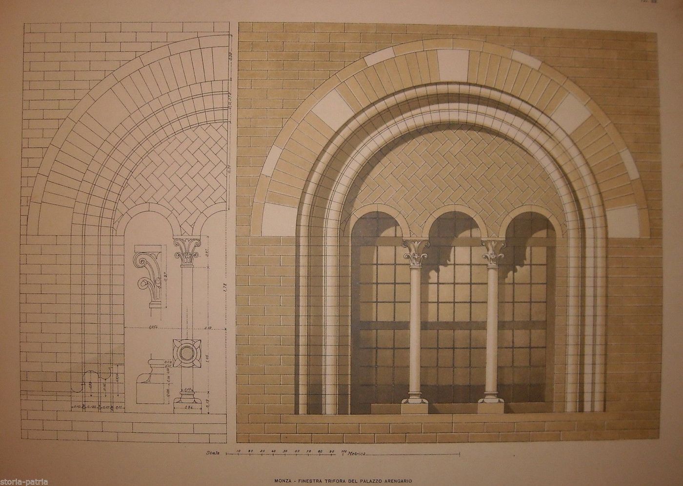 Finestra Trifora Del Palazzo Arengario, Monza: Stampa Architettonica