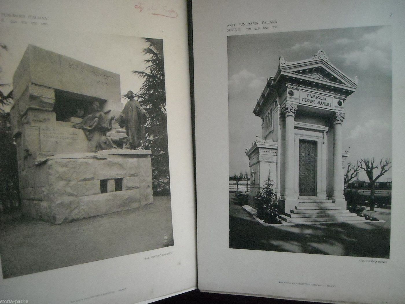 Arte Funeraria Italiana, Bestetti & Tumminelli, 1912 (29 Tavole)