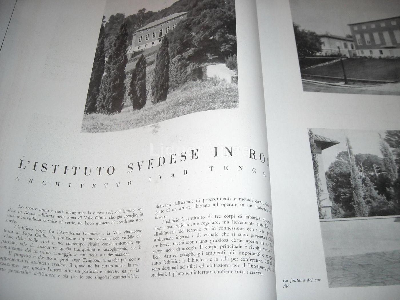 Architettura, Ottobre 1942: Monografia E.G. Asplund E Ivar Tengbom