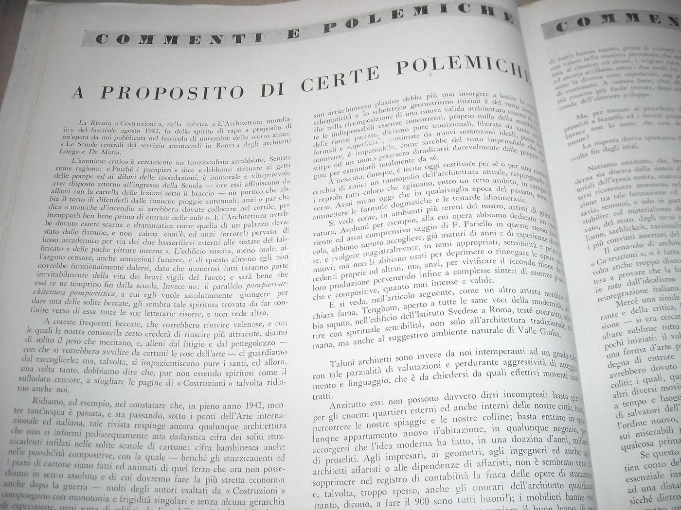 Architettura, Ottobre 1942: Monografia E.G. Asplund E Ivar Tengbom