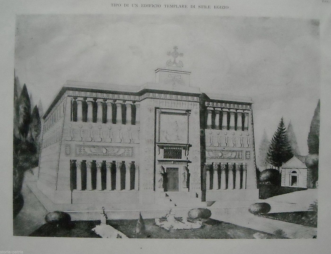 Edificio Templare In Stile Egizio Dell'Ingegnere Achille Stella, Anni '20