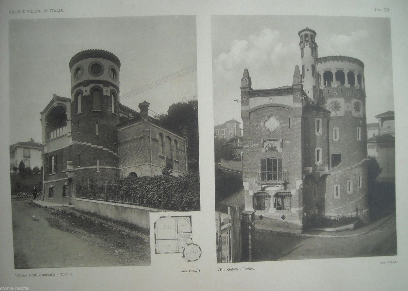 Stampa Ville Guarlotti E Gelati, Torino, Architetto Gelati, Anni '20