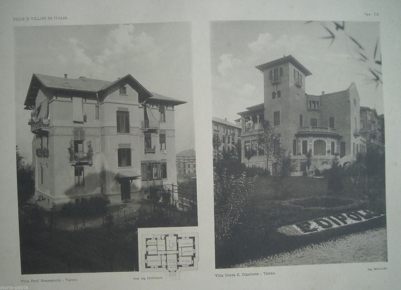 Ville Bragagnolo E Dipollone A Torino, Architetti Fenoglio E Migliori, Anni '20