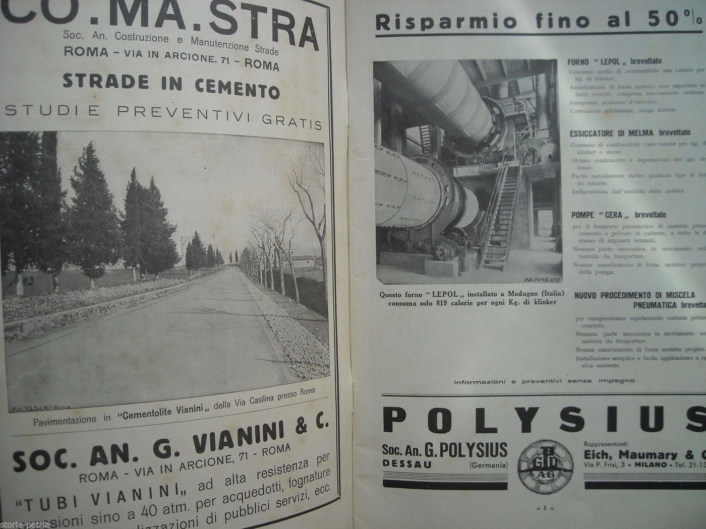 L'Industria Italiana Del Cemento, Luglio 1935, SIAC Roma