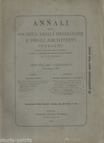 Annali Della Società Degli Ingegneri E Degli Architetti Italiani 1893: Niagara Ed Elettricità