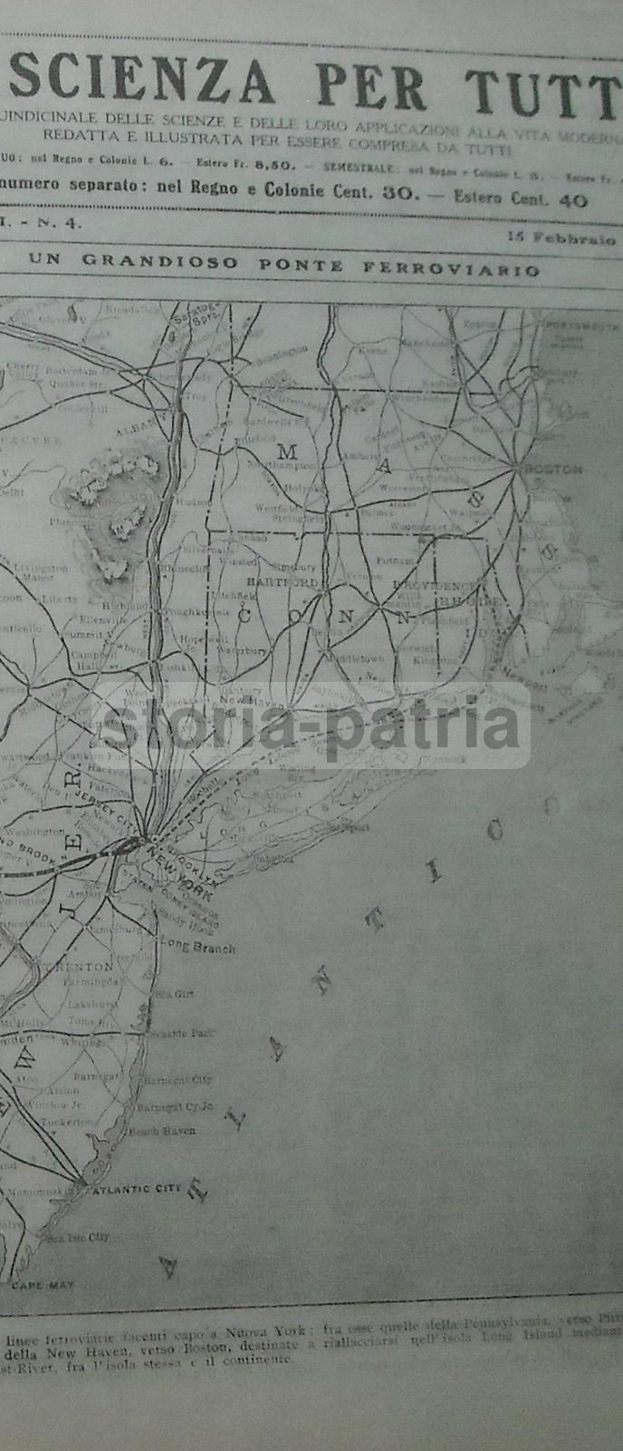 La Scienza Per Tutti 1916: Ponti, New York, Manhattan, Luna E Calabria