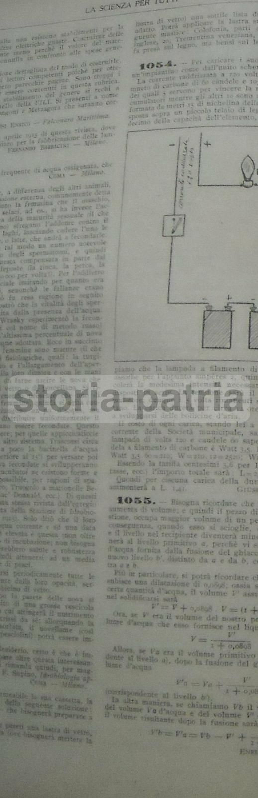 La Scienza Per Tutti 1916: Ponti, New York, Manhattan, Luna E Calabria
