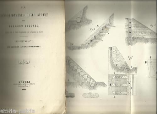 Fergola Sul Consolidamento Delle Strade Napoli 1868 Rara Edizione