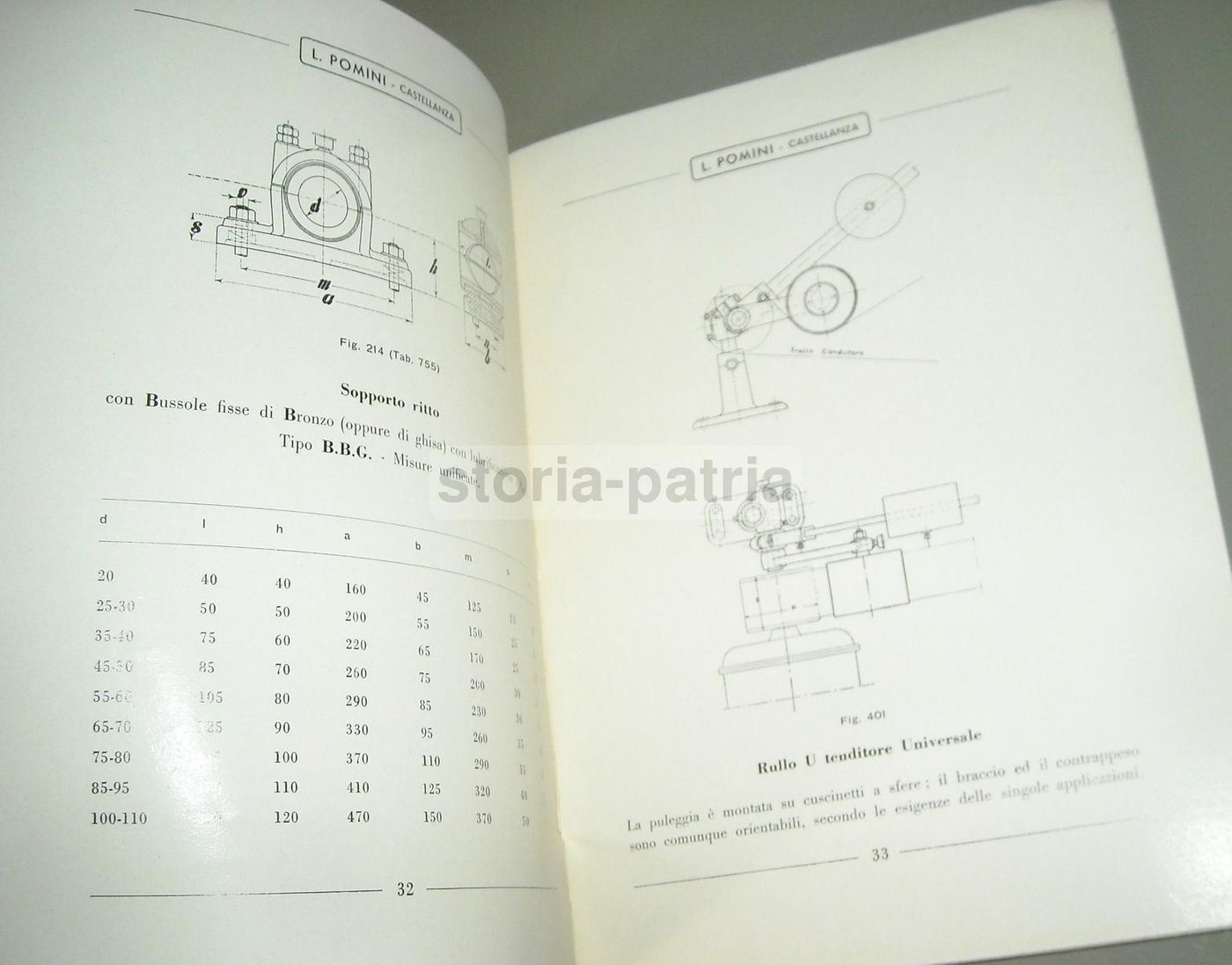 Catalogo Pomini Organi Normali Per La Trasmissione Del Moto TR 151 Castellanza Anni '50